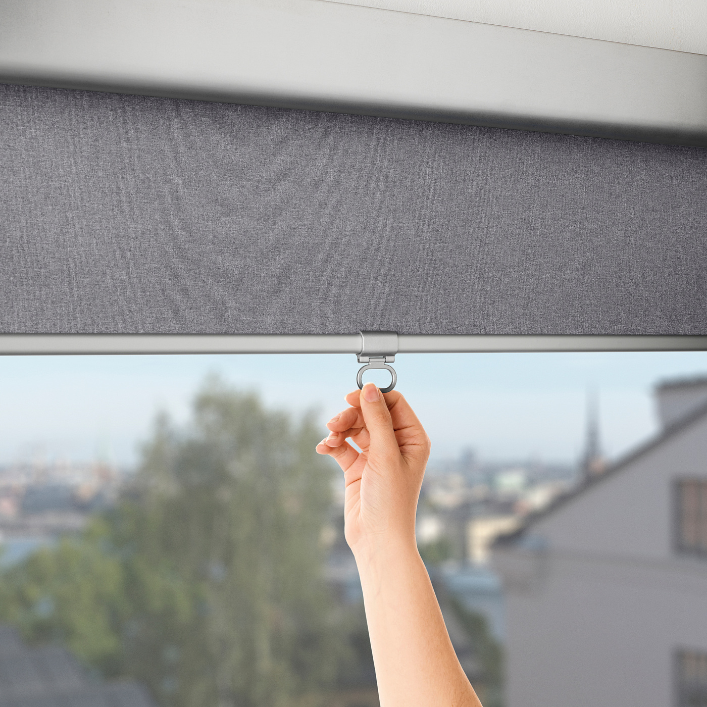TRETUR block-out roller blind light grey - IKEA