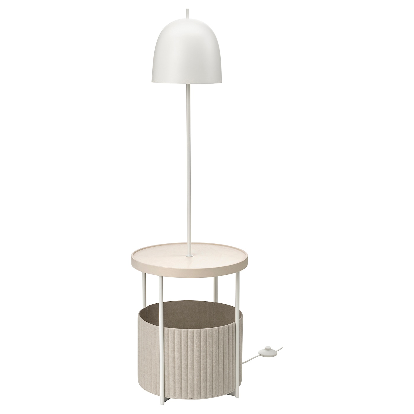 TRINDSNÖ floor lamp white metal/birch veneer - IKEA
