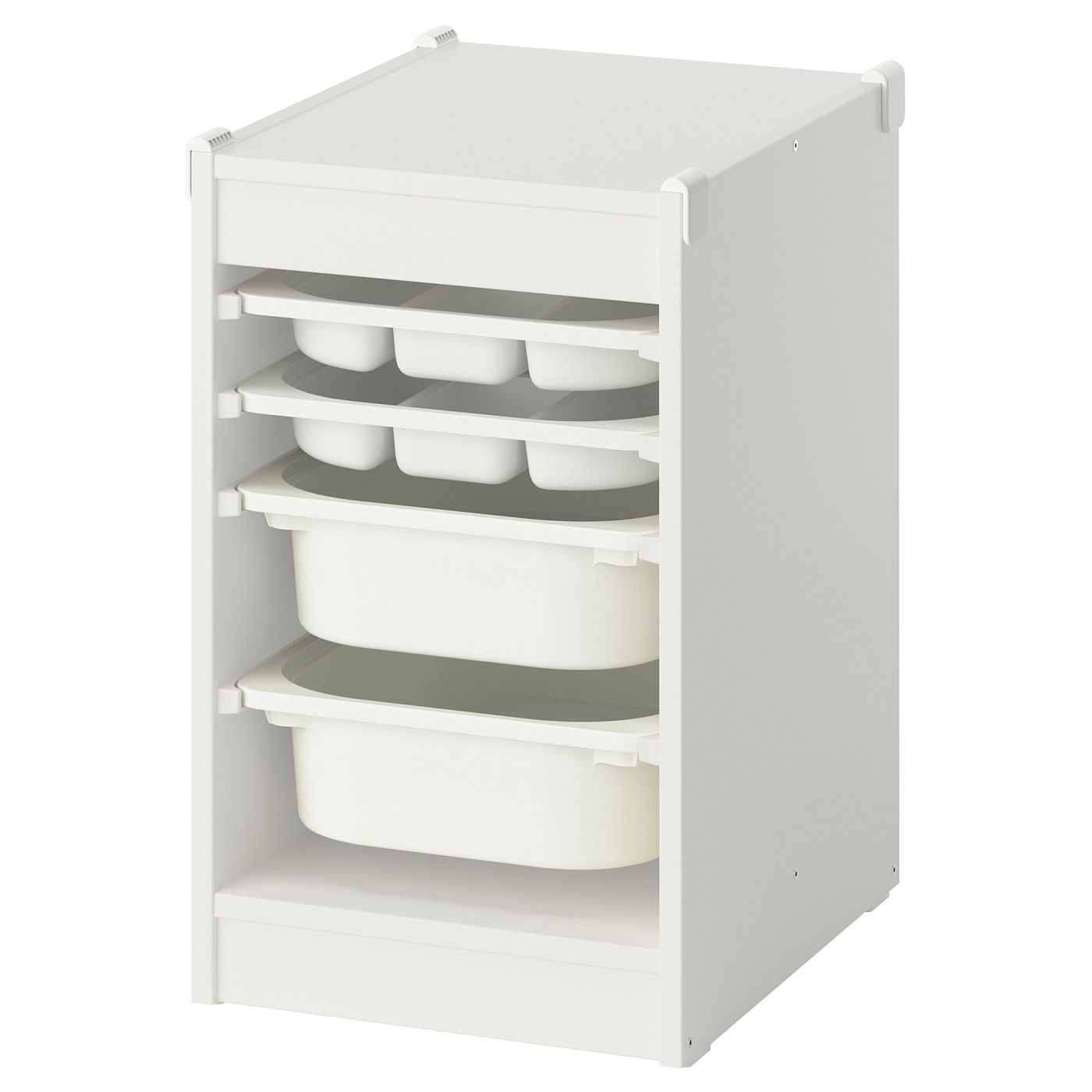 TROFAST storage combination w boxes/trays white/white - IKEA