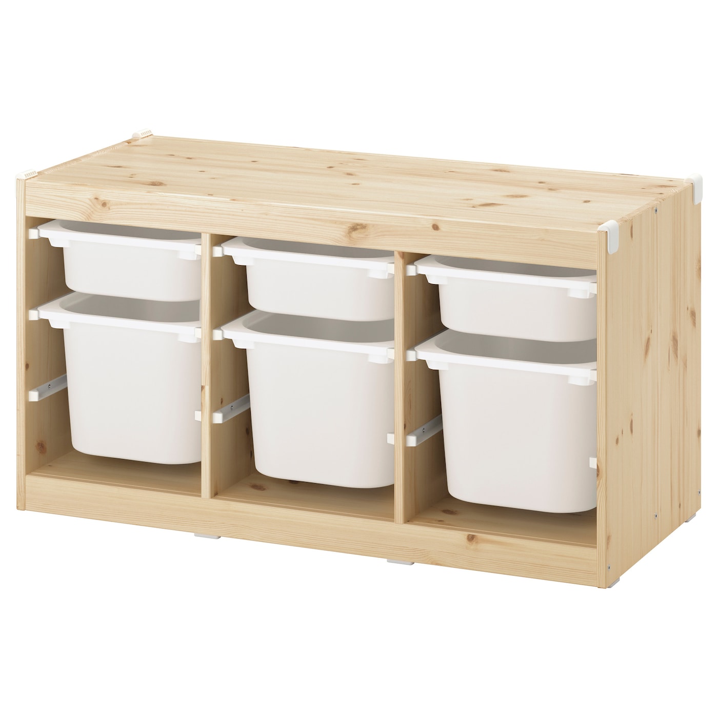 IKEA TROFAST 木製ラック TROFAST storage combination with boxes, light white stained