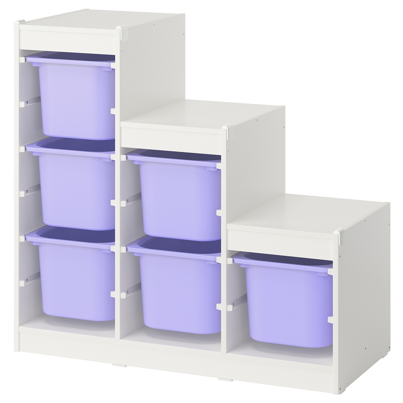 TROFAST storage combination with boxes white/lilac - IKEA