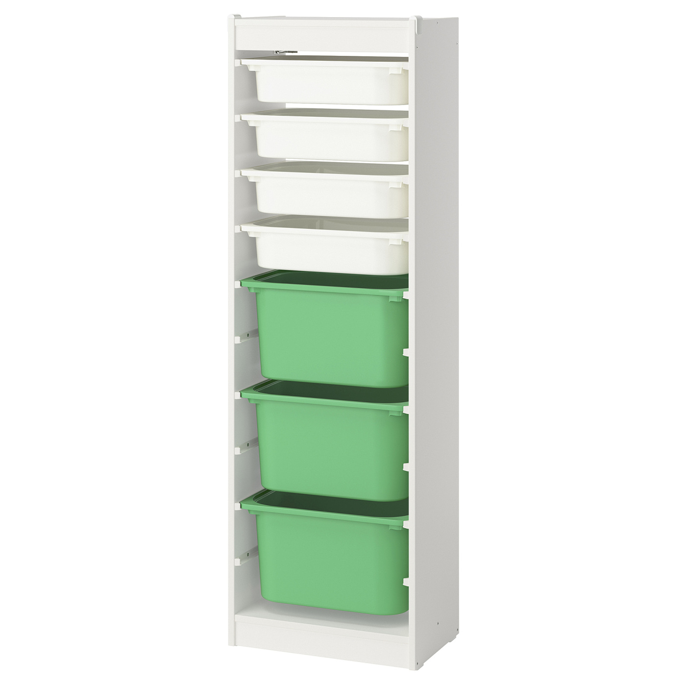 TROFAST storage combination with boxes white white/bright green - IKEA