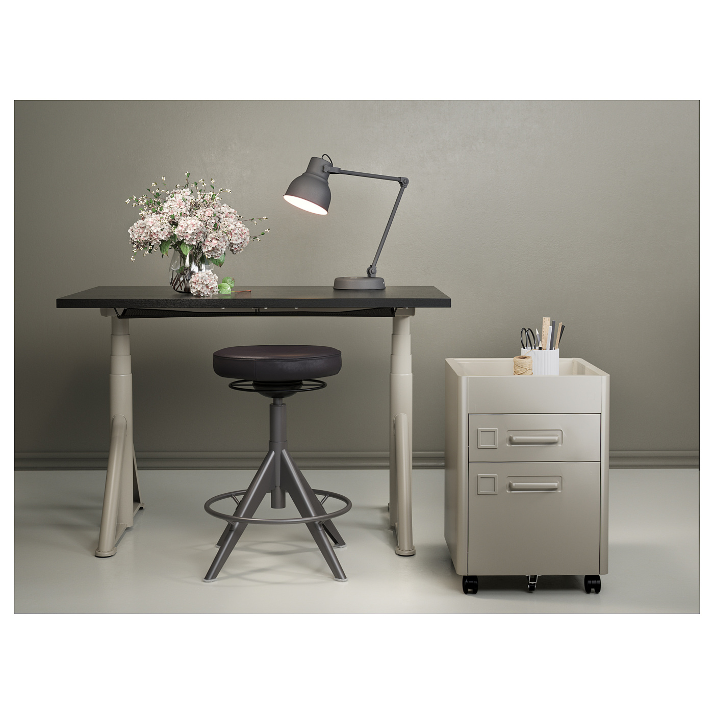 TROLLBERGET active sit/stand support Glose black - IKEA