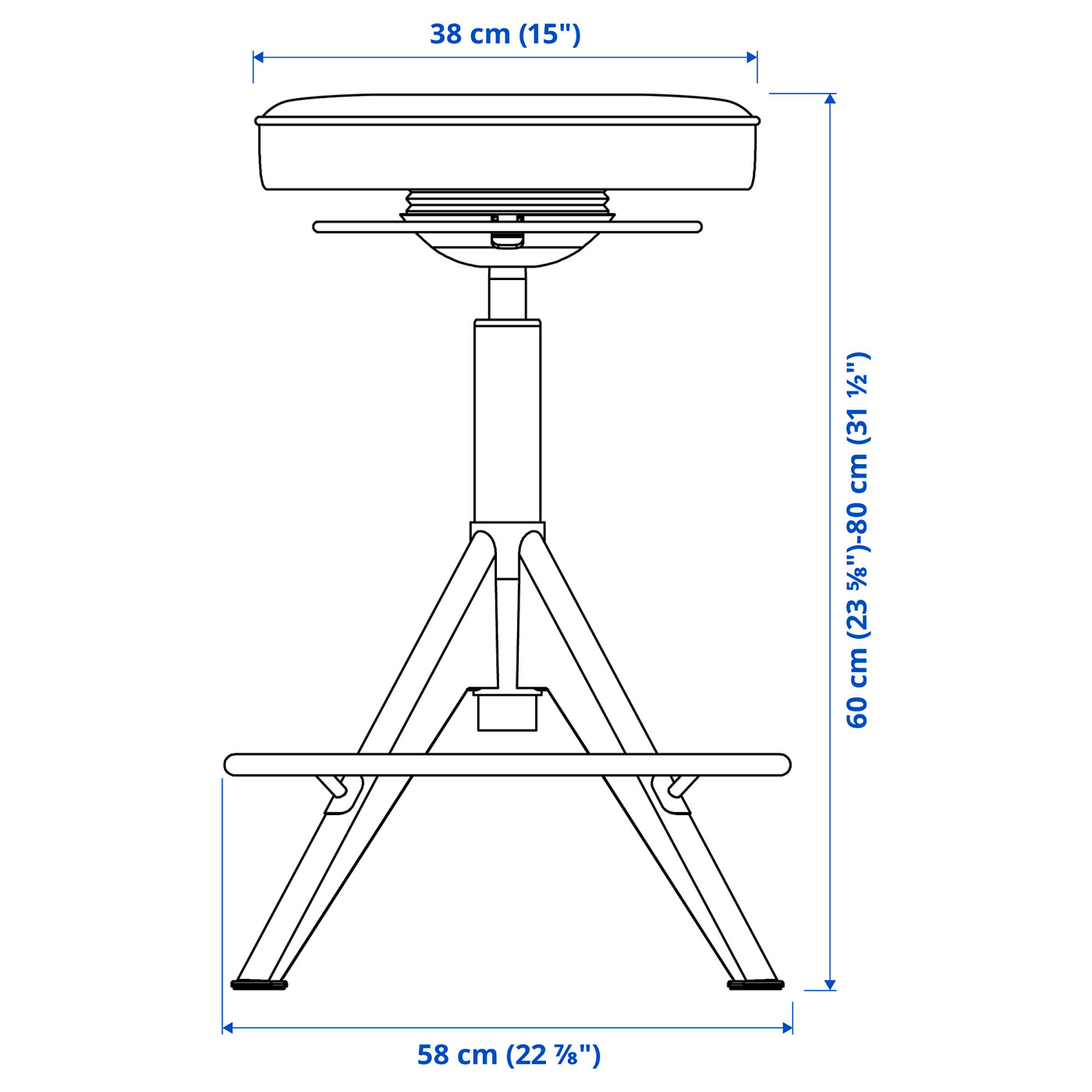 TROLLBERGET active sit/stand support Glose black - IKEA