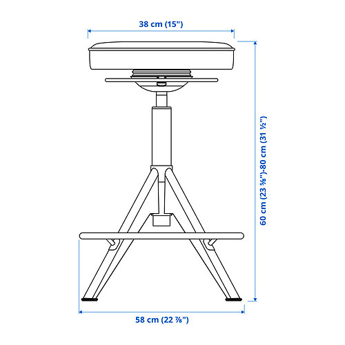 TROLLBERGET active sit/stand support Grann beige - IKEA