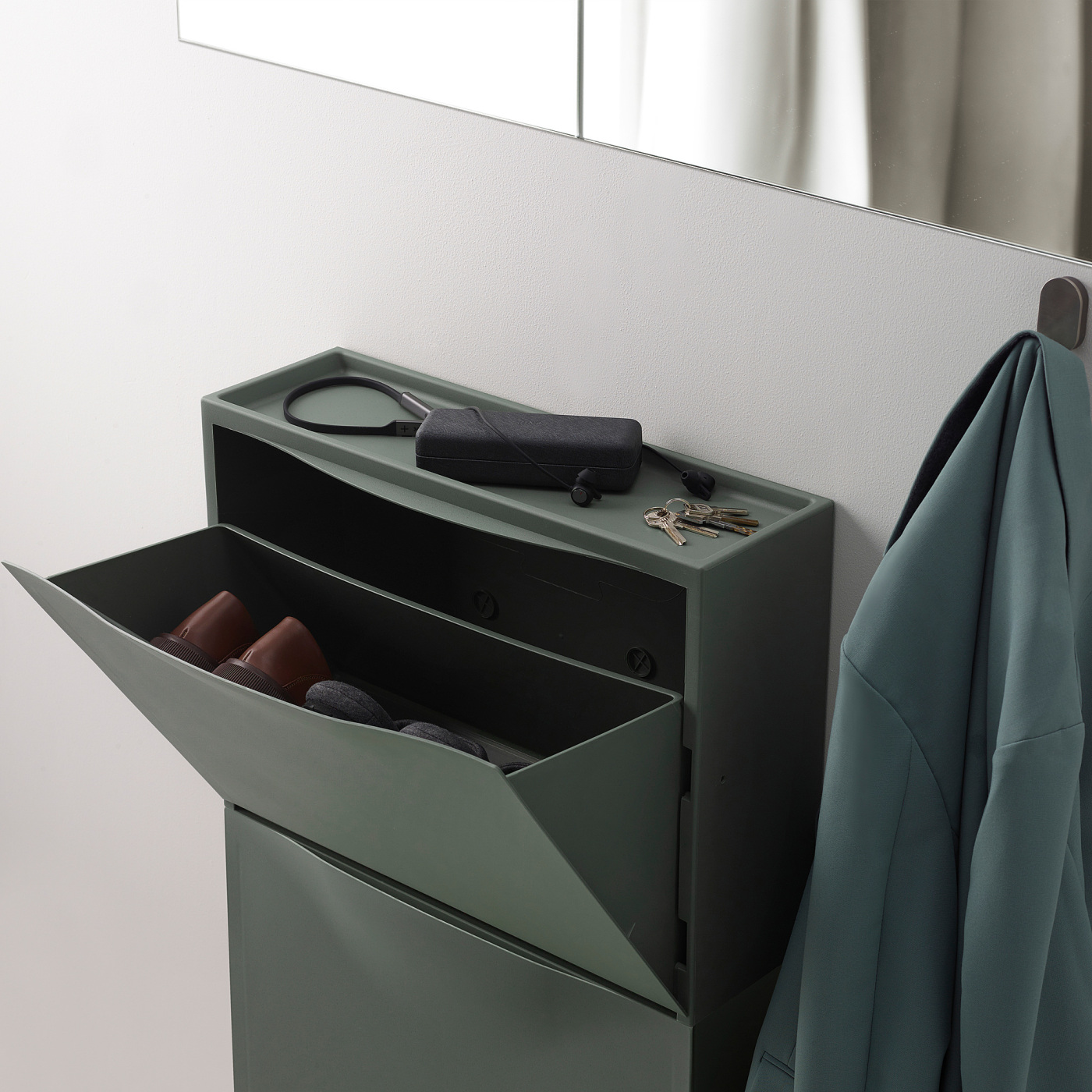 IKEA　TRONES TRONES Dulap pantofi/depozitare, alb, 52x39 cm - IKEA