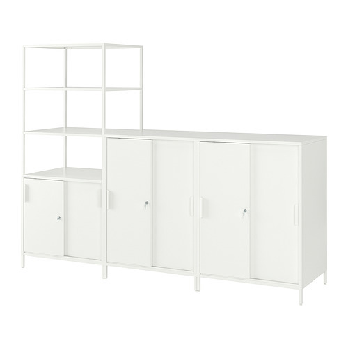 HÄLLAN storage combination with doors white - IKEA