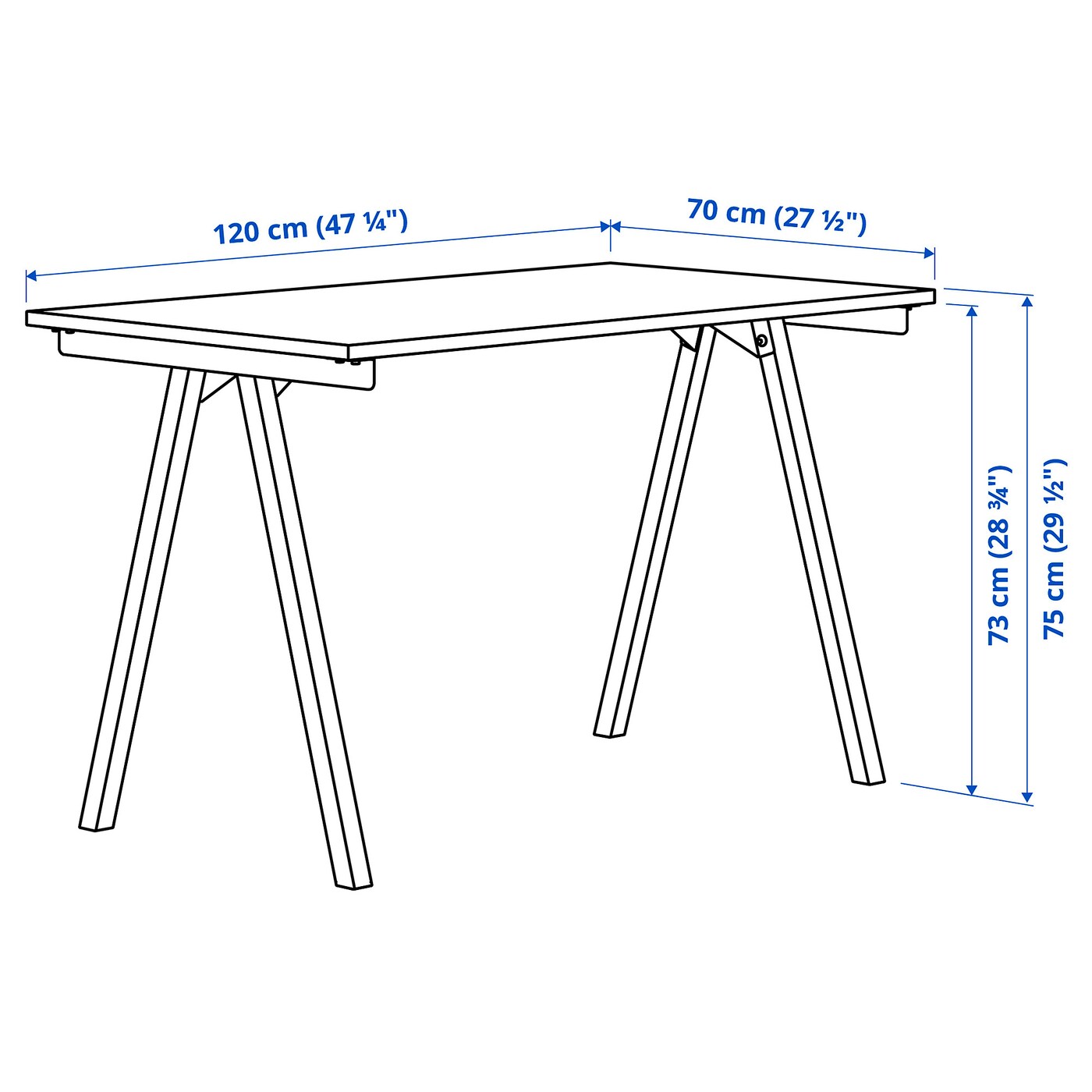 TROTTEN desk beige/anthracite - IKEA
