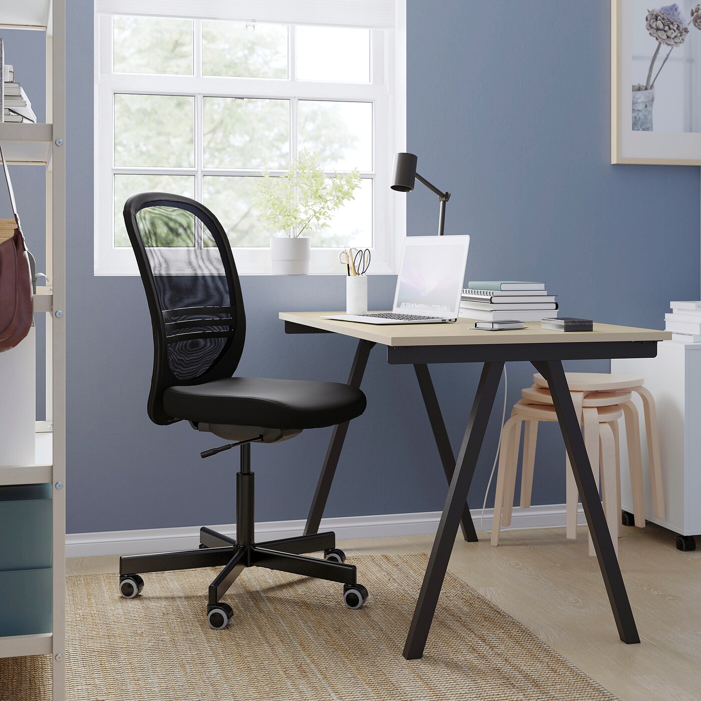 TROTTEN desk beige/anthracite - IKEA