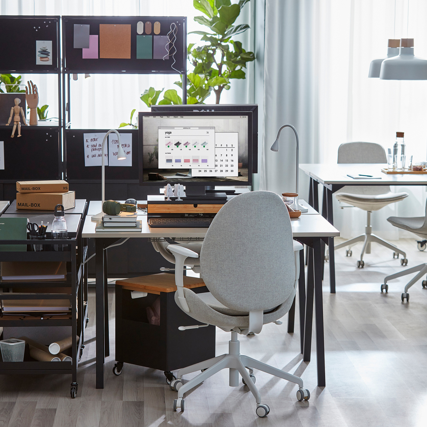 TROTTEN desk beige/anthracite - IKEA