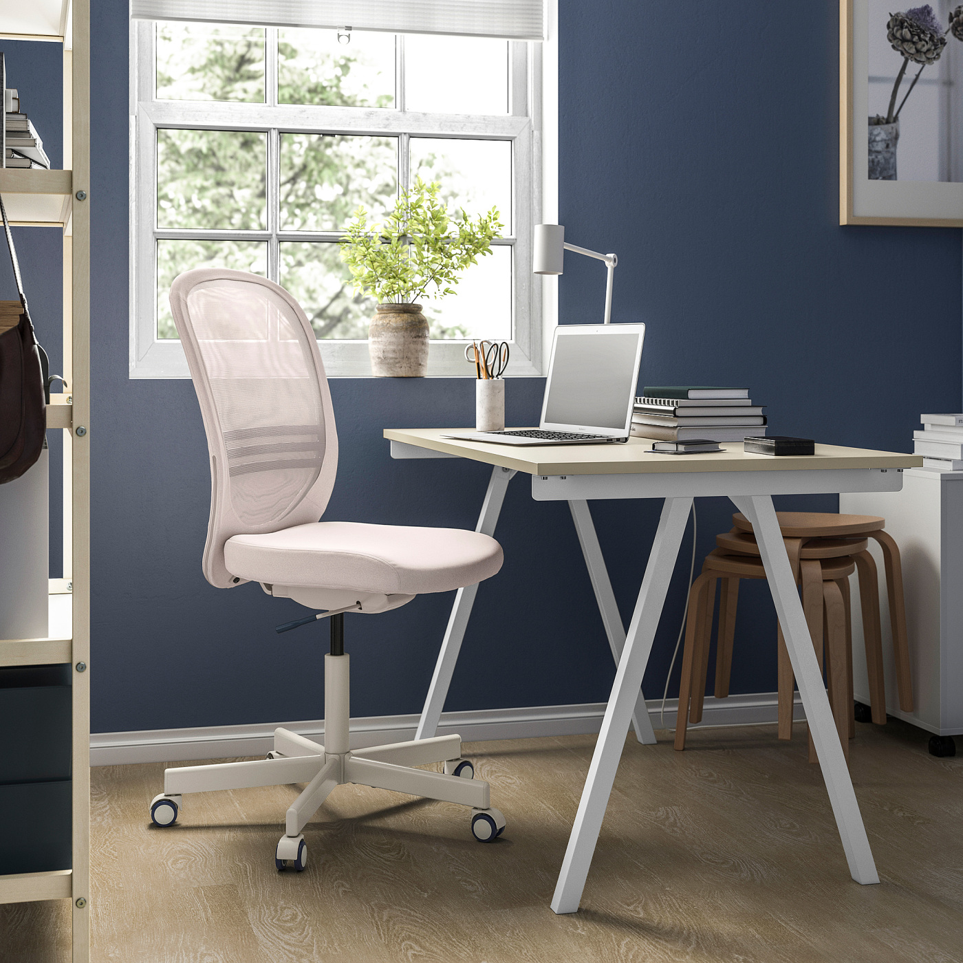 P.I】IKEA TROTTEN デスク ベージュ/チャコール160cm TROTTEN desk