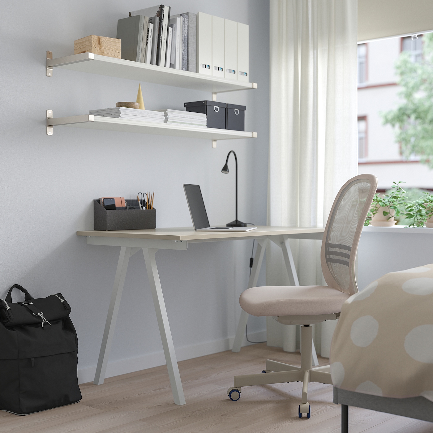 TROTTEN ベージュ　IKEA 120x60cm 1年使用 TROTTEN トロッテン デスク, ベージュ/ホワイト, 120x70 cm - IKEA