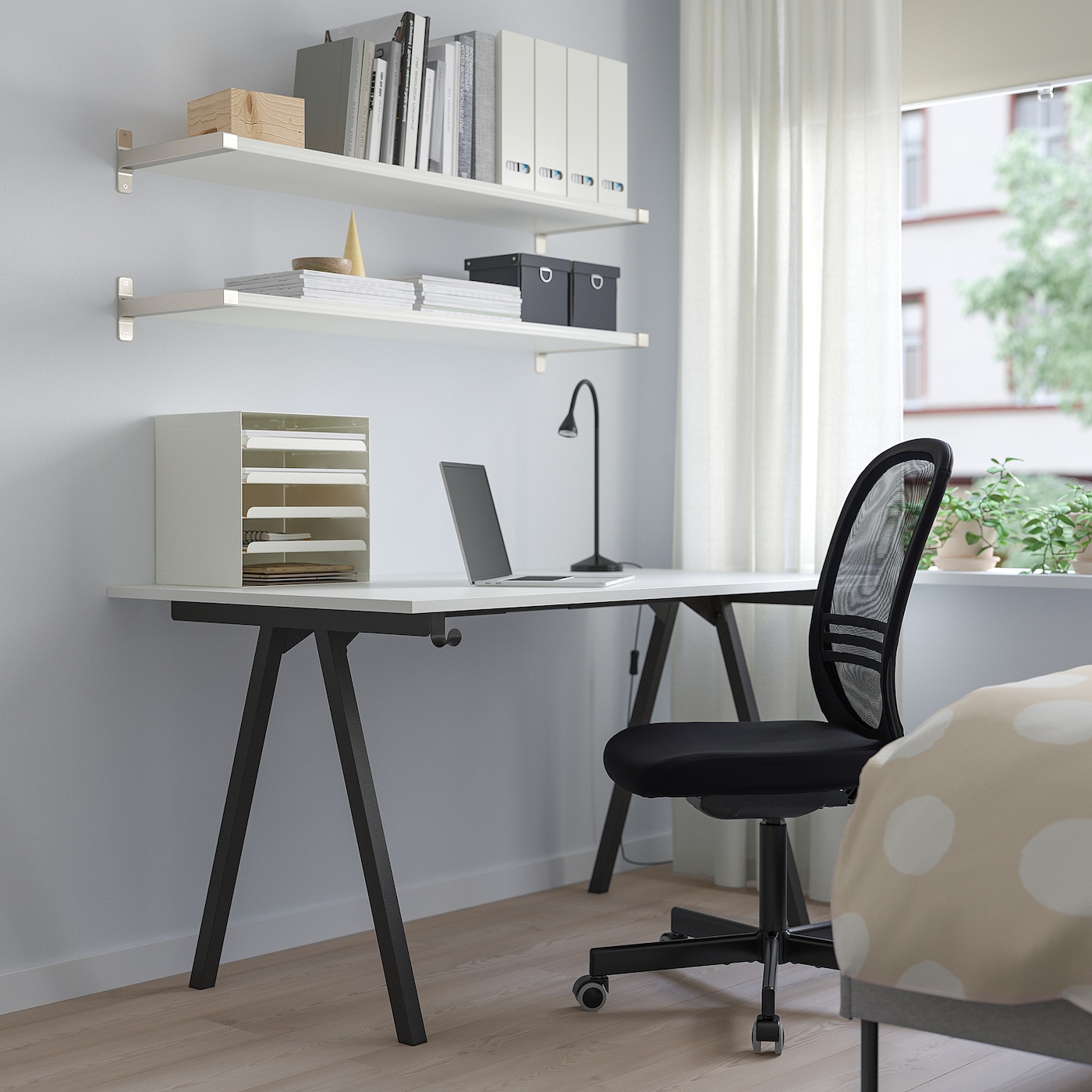 TROTTEN desk white/anthracite - IKEA