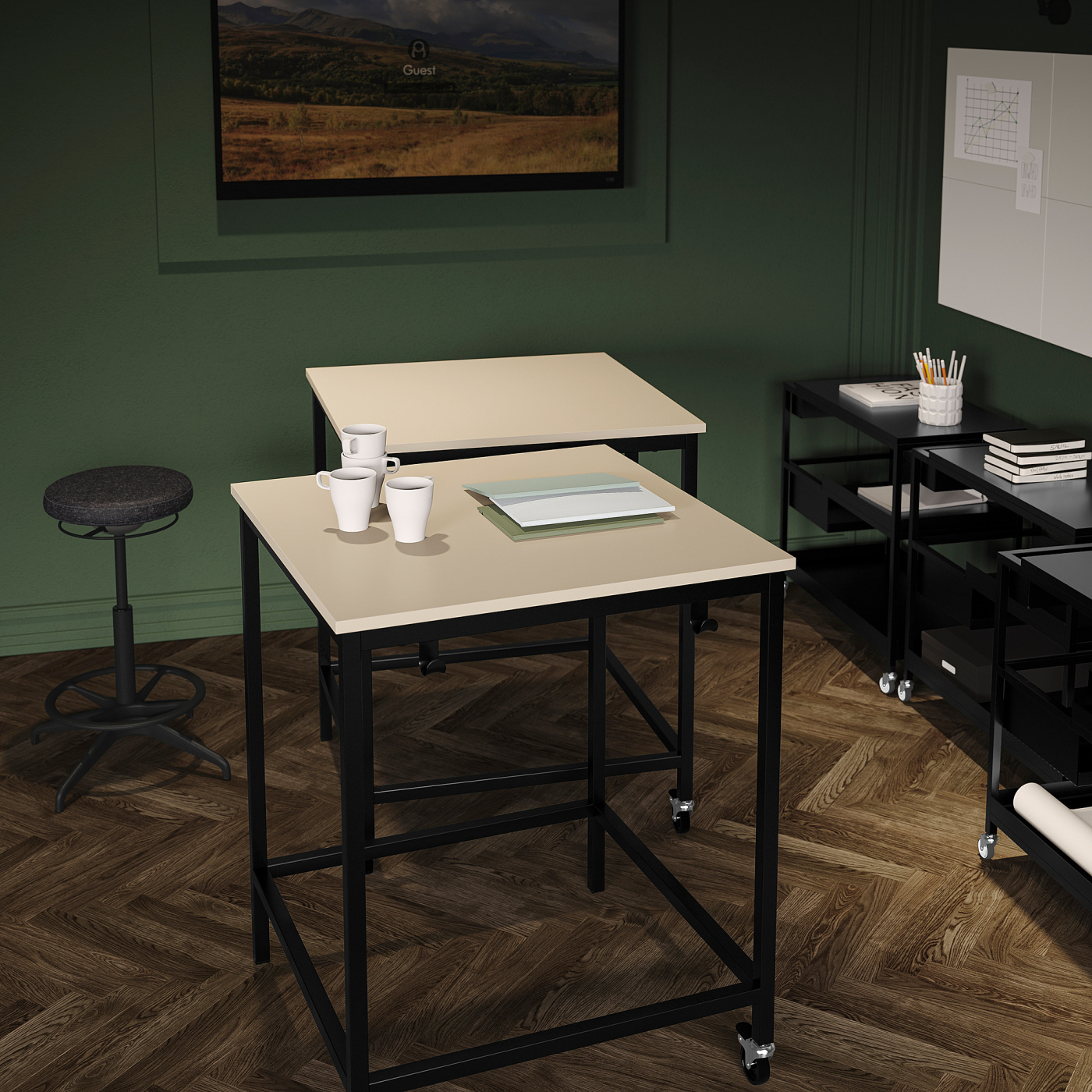 TROTTEN underframe for table top anthracite - IKEA