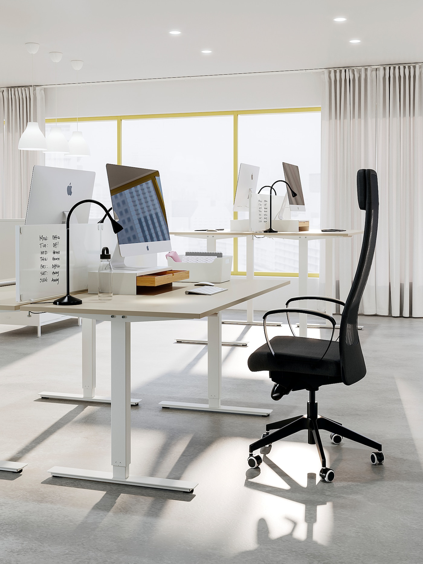 TROTTEN underframe sit/stand f table top white - IKEA