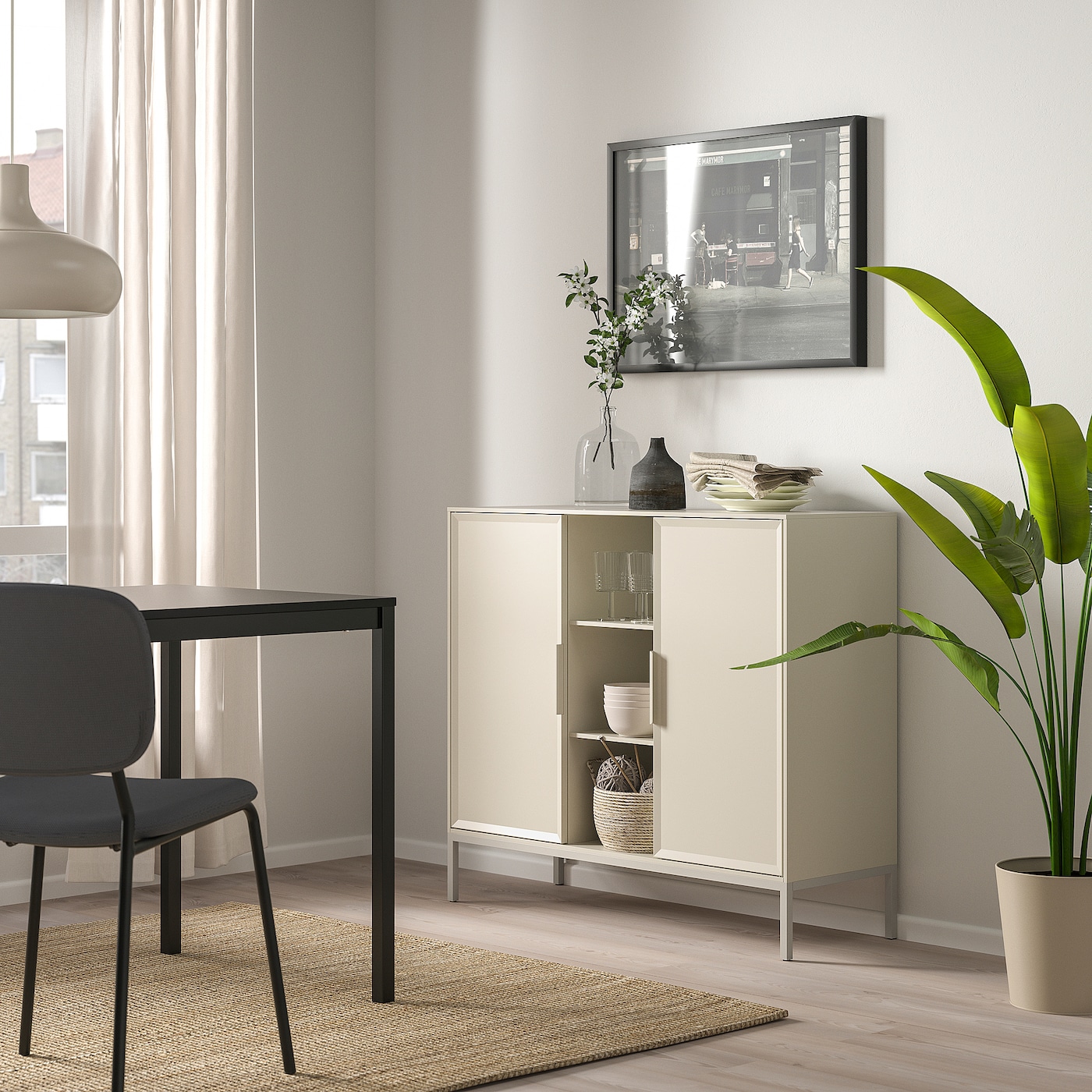 【サイズ交換ＯＫ】 TULLSTORP IKEA - beige cabinet キャビネット・サイドボード