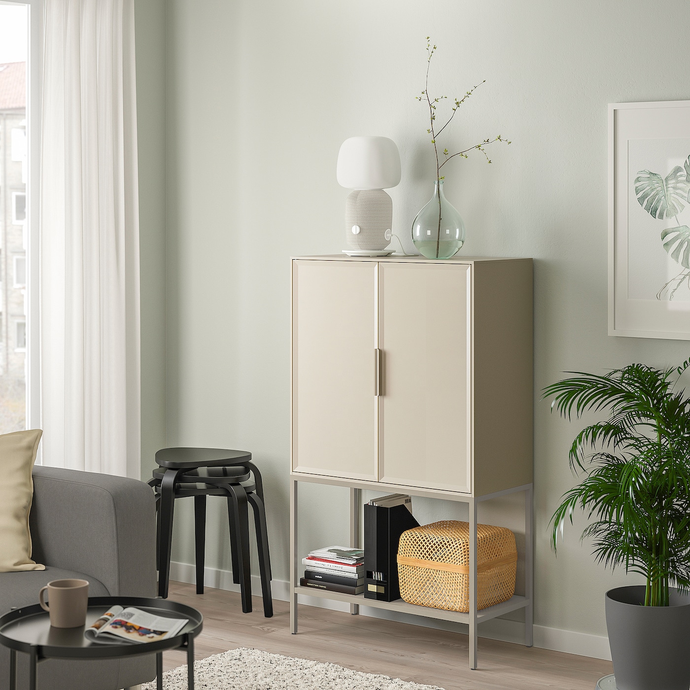 【美品】IKEA TULLSTORP トゥルストルプ キャビネット　ベージュ 美品】IKEA TULLSTORP トゥルストルプ キャビネット ベージュ
