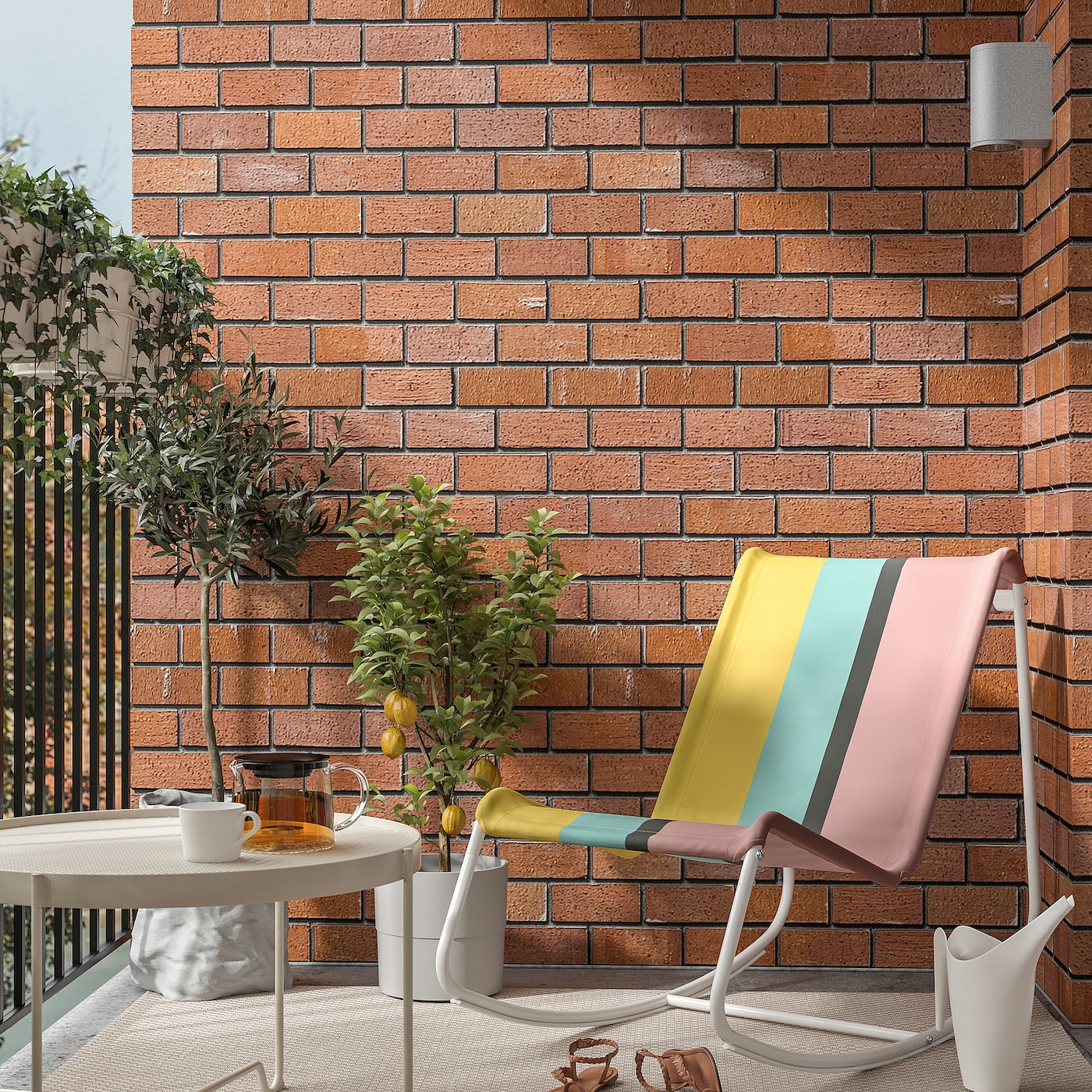 TUMHOLMEN rocking-chair, in/outdoor white/multicolour - IKEA