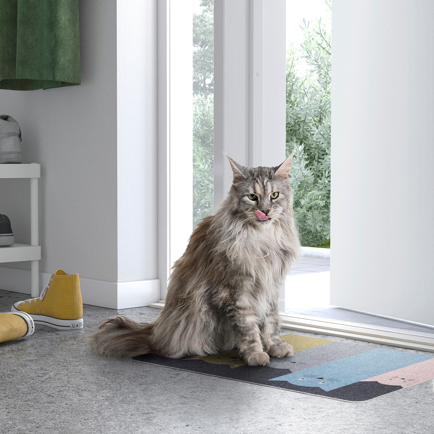 TURISTVÄG door mat, indoor cat pattern - IKEA