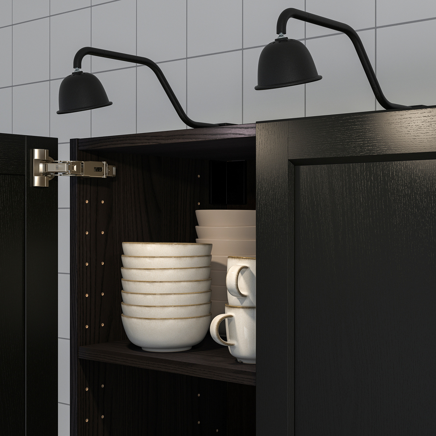 TVÄRDRAG cabinet lighting black/dimmable - IKEA