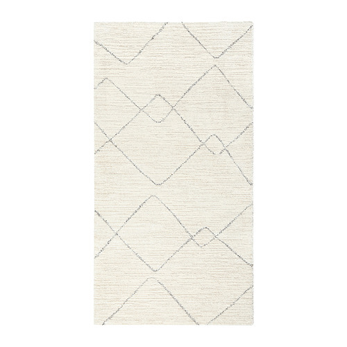 LANGSTED rug, low pile light grey - IKEA