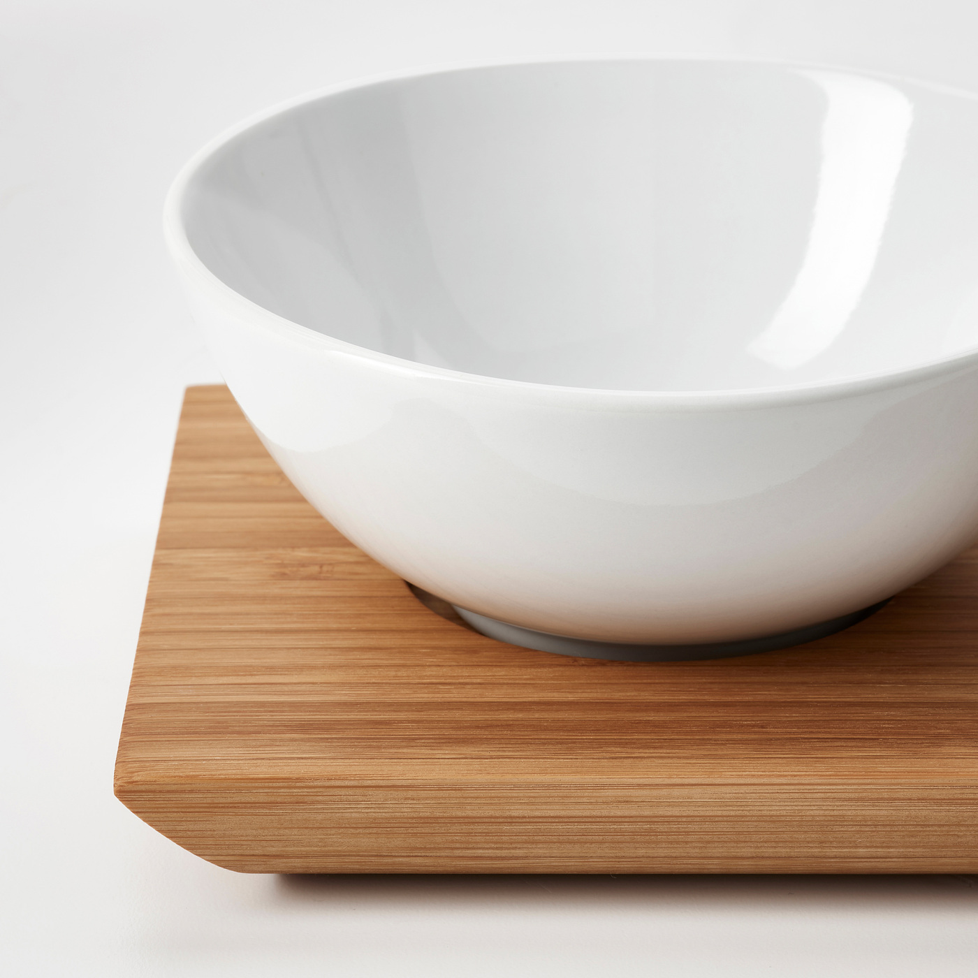 TYNGDLÖS tray with 3 bowls bamboo/white - IKEA
