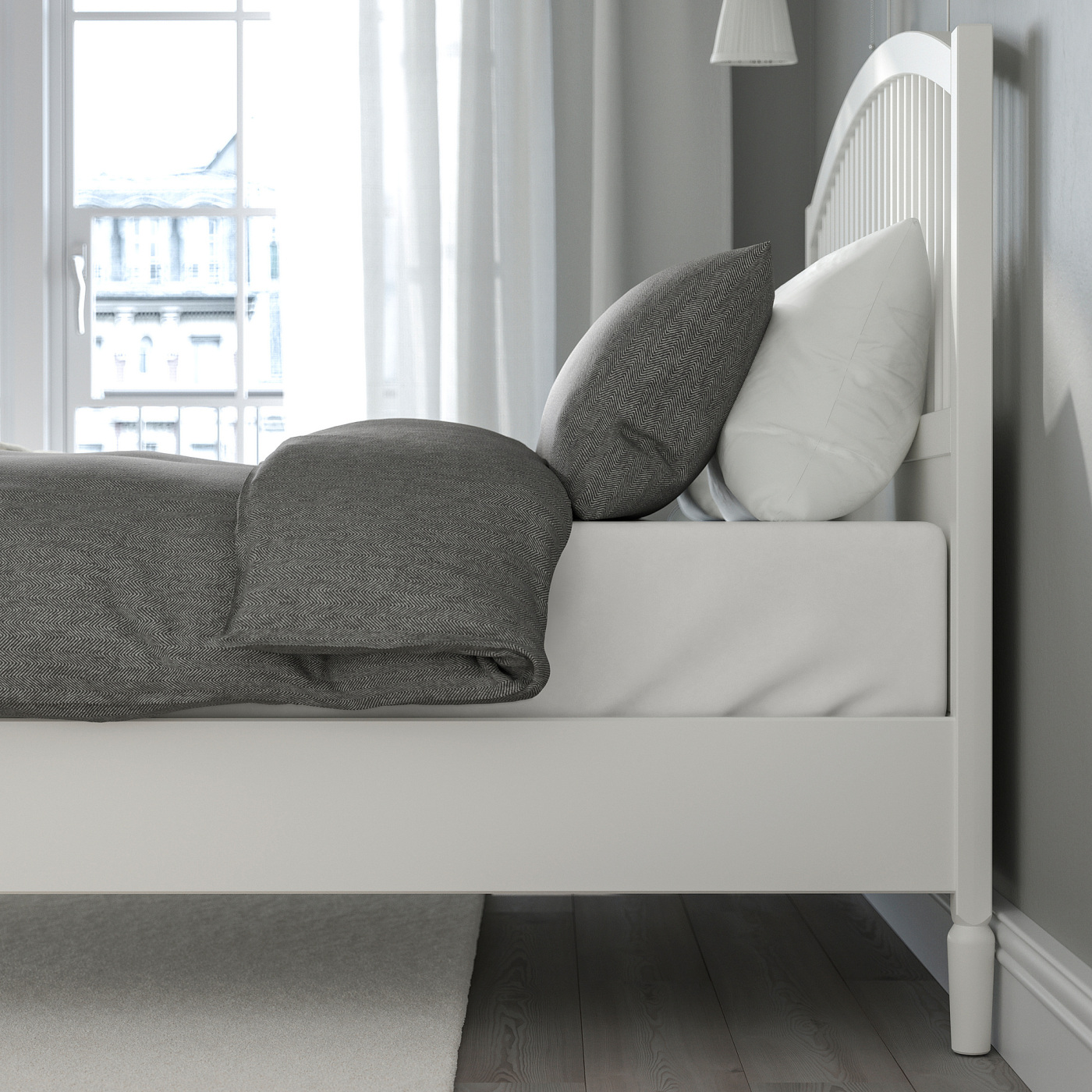 TYSSEDAL bed frame white/Luröy - IKEA