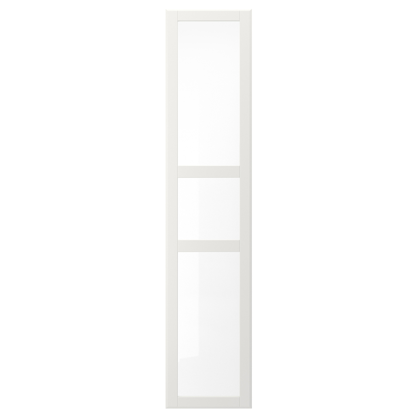 TYSSEDAL door with hinges white/glass - IKEA