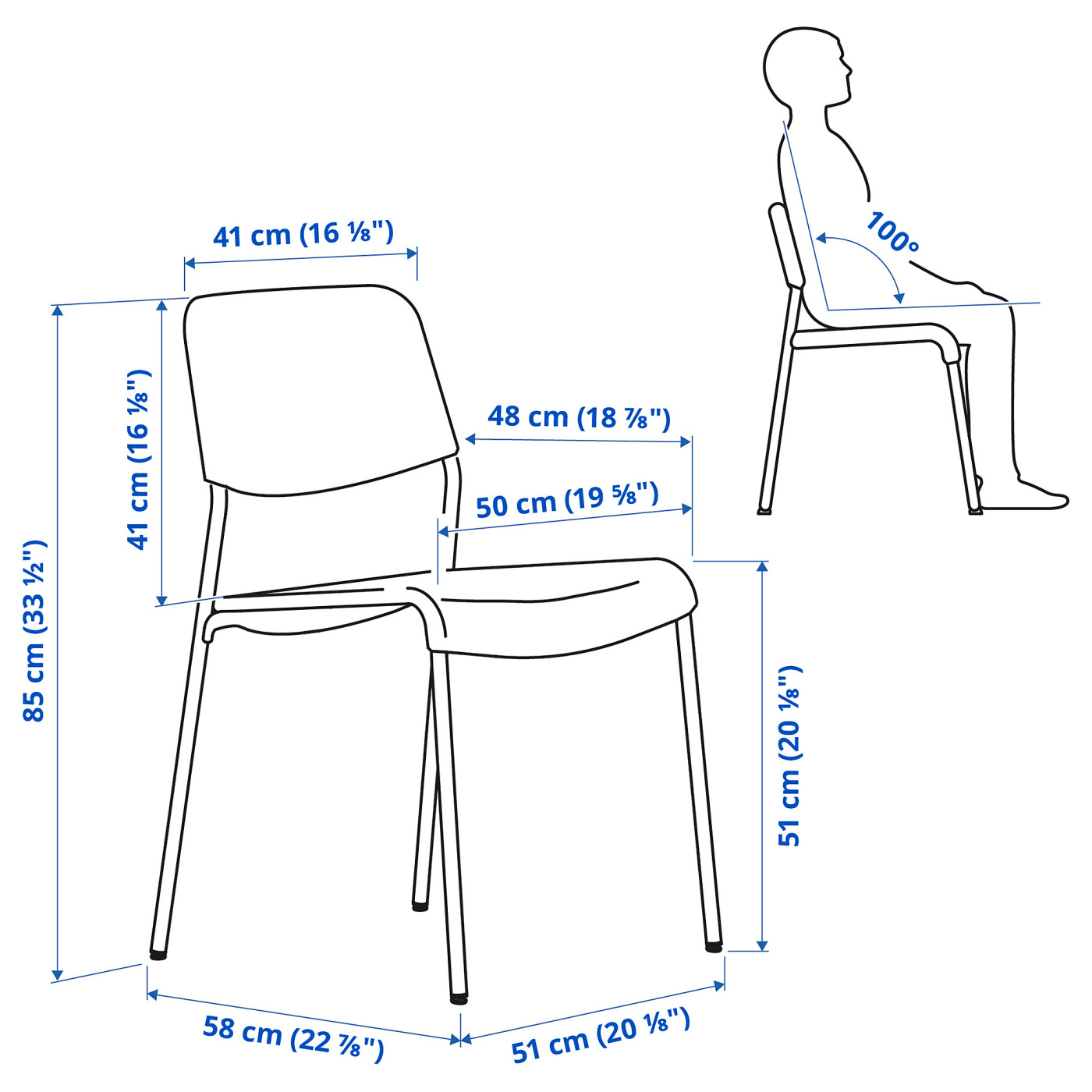 UDMUND chair white/Viarp beige/brown - IKEA