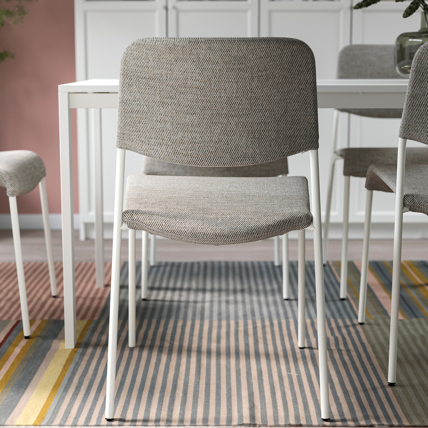UDMUND chair white/Viarp beige/brown - IKEA