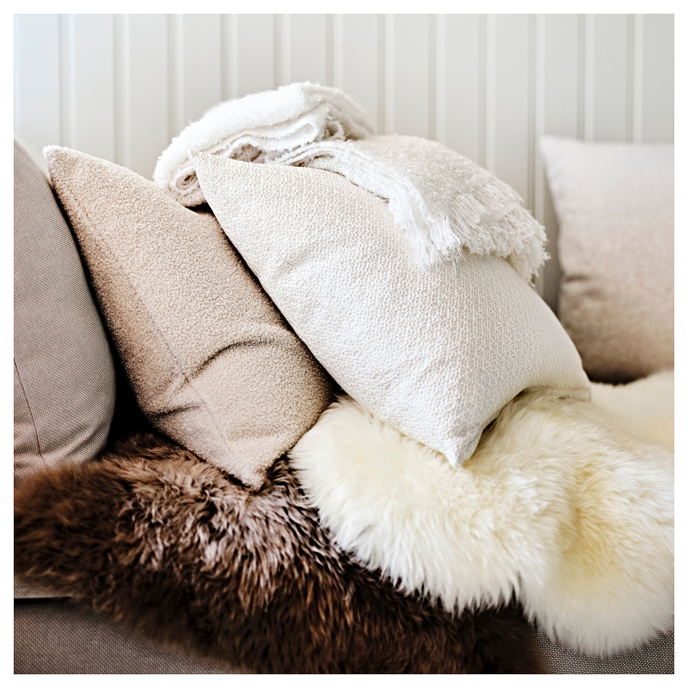 IKEA ULLERSLEV ウッレルスレ グレー ラグ　ファーラグ ULLERSLEV sheepskin light grey - IKEA