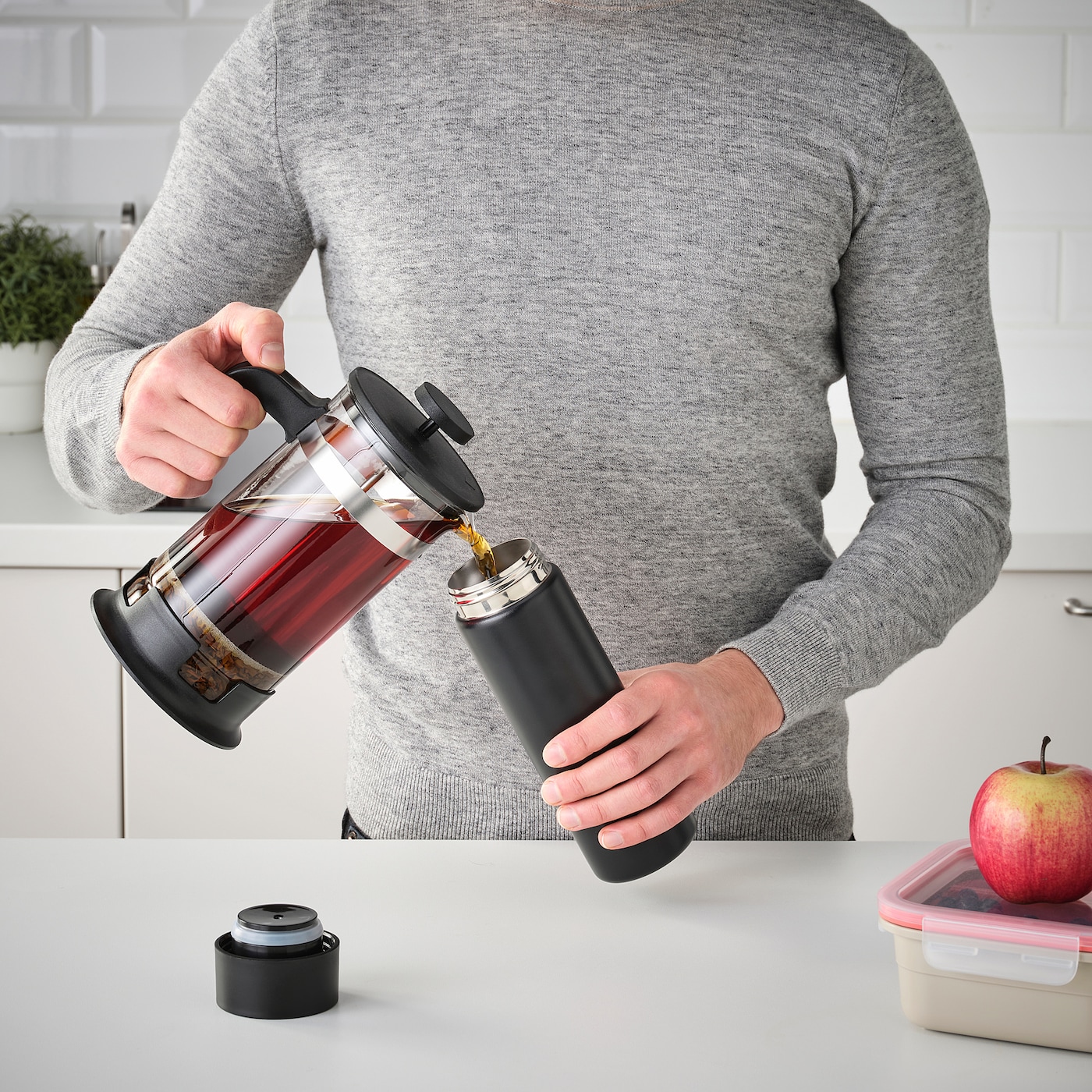 IKEA - まじゅかさしょ UNDERSÖKA insulated travel mug black - IKEA