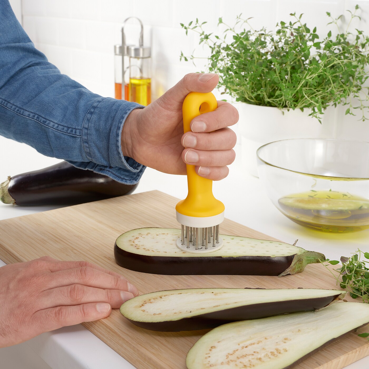 UPPFYLLD tenderiser tool, set of 2 green/bright yellow - IKEA