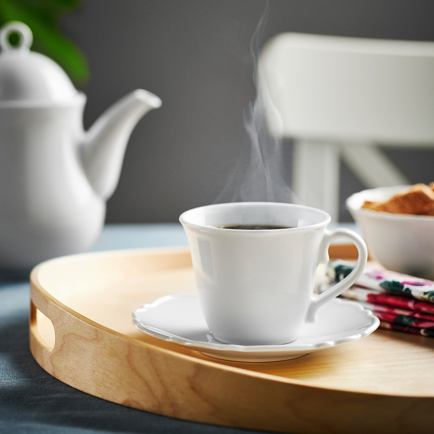 その他 uppleva ikea UPPLAGA cup with saucer white - IKEA