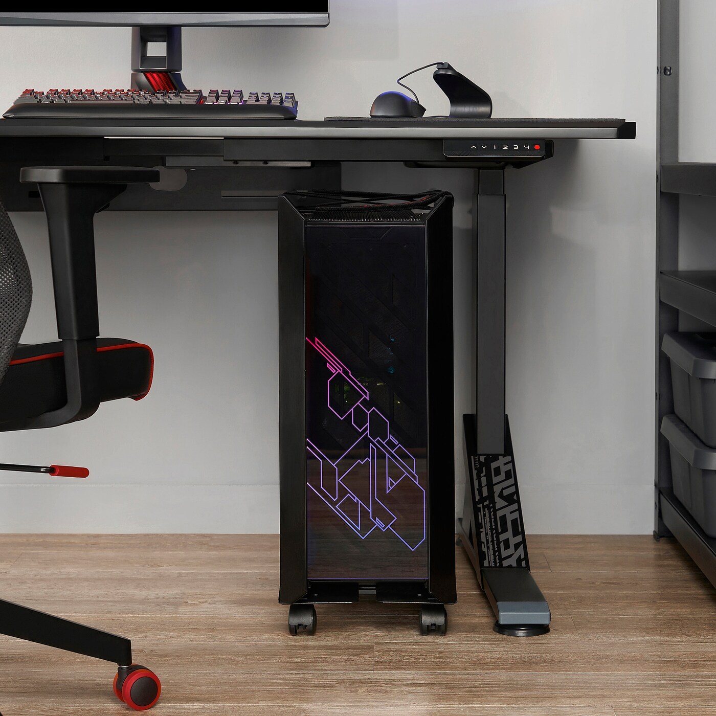 UPPSPEL cpu stand with castors dark grey - IKEA