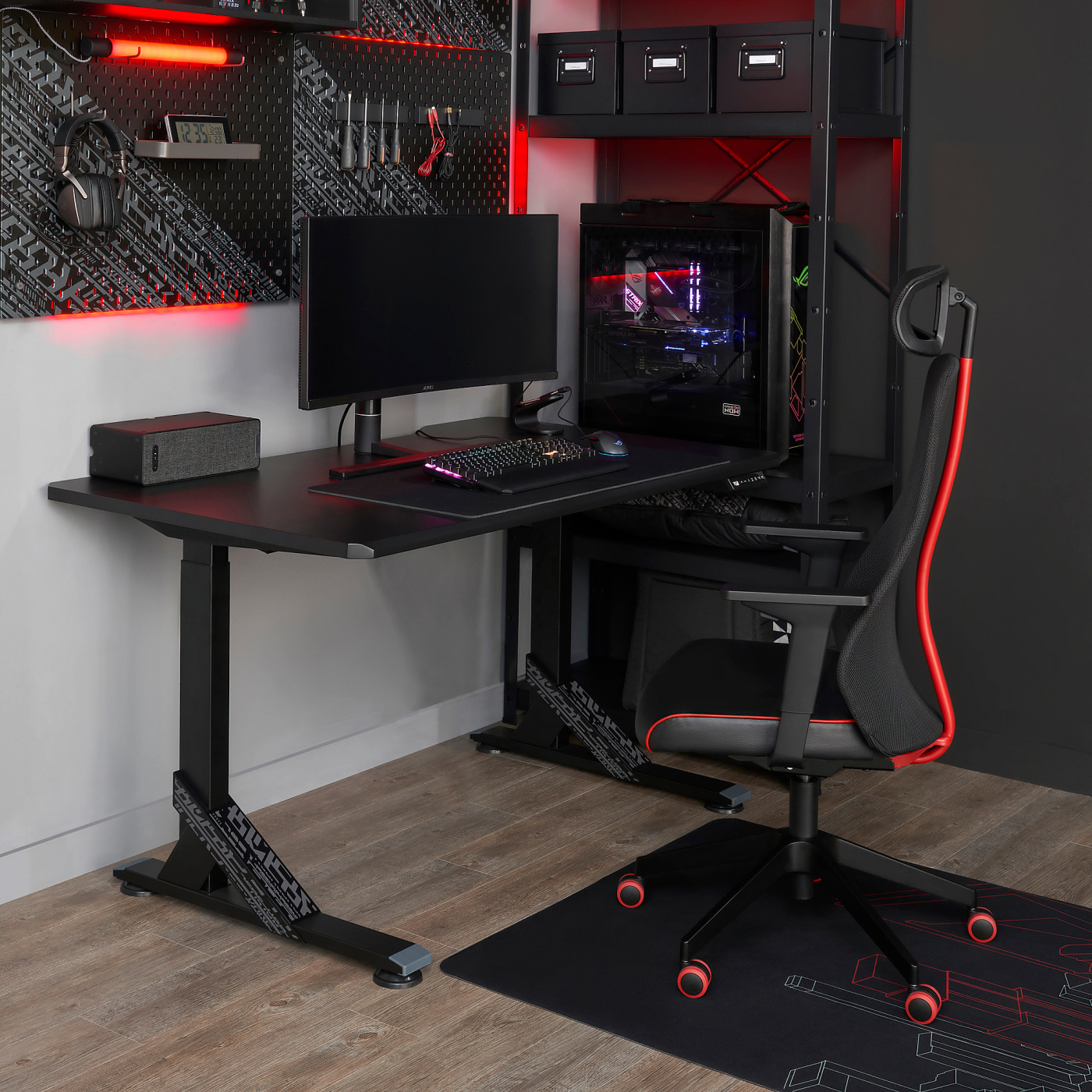 UPPSPEL / MATCHSPEL gaming desk and chair black - IKEA