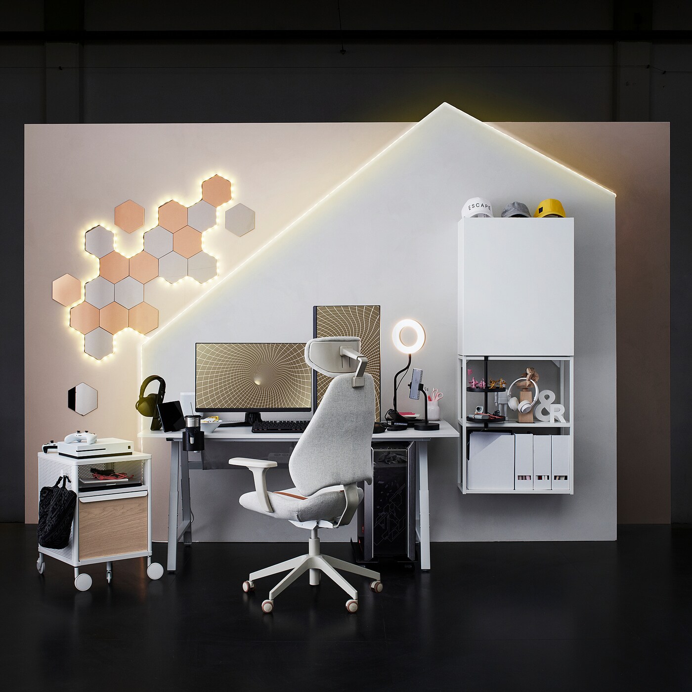 UTESPELARE gaming desk light grey - IKEA