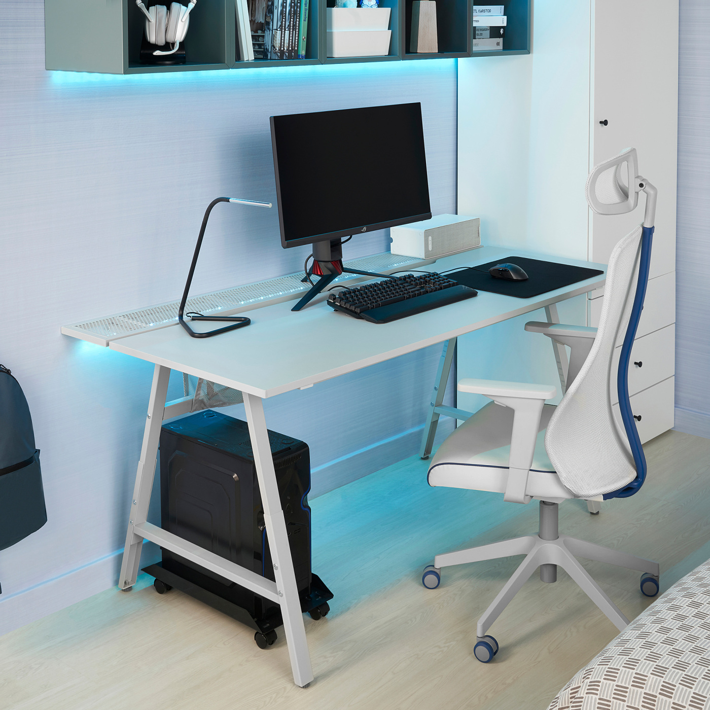 UTESPELARE / MATCHSPEL gaming desk and chair light grey/white - IKEA