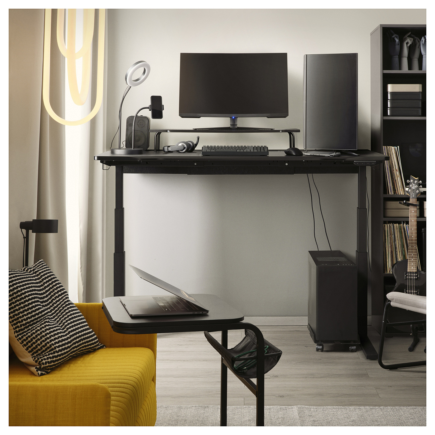 UTMANING gaming desk sit/stand electric/black - IKEA