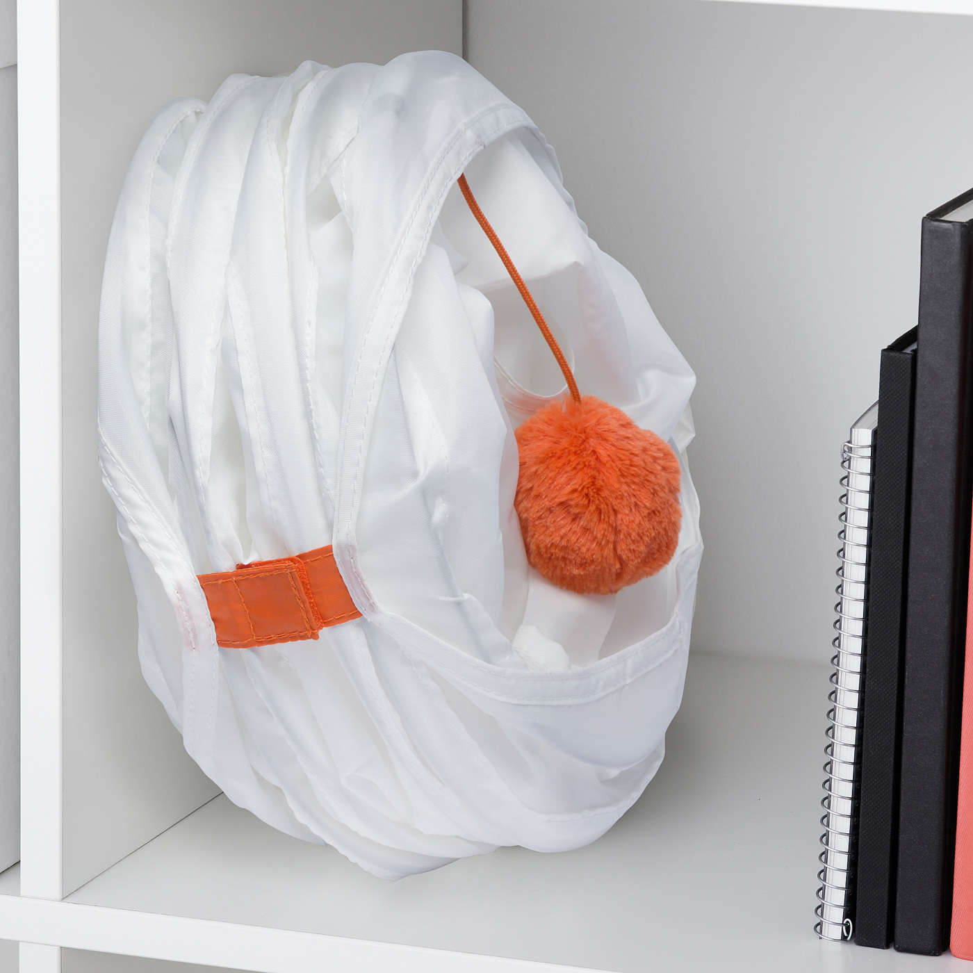 UTSÅDD play tunnel for cat white/orange - IKEA