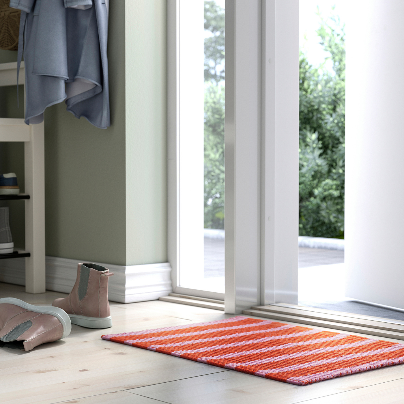 IKEAカーペット STARREKLINTE rug, flatwoven, natural/black, 6'1
