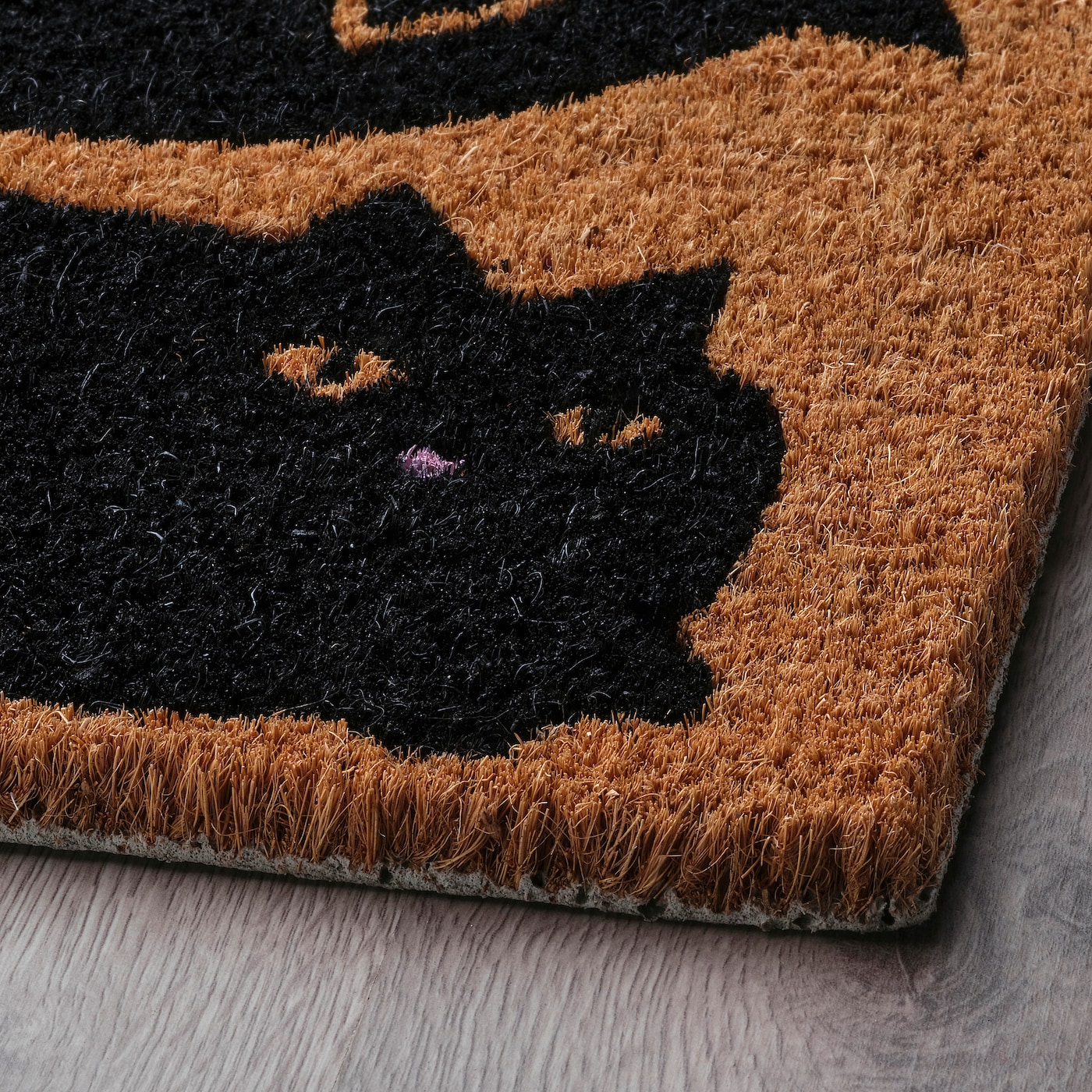 VÄGTYP door mat cat black/natural - IKEA