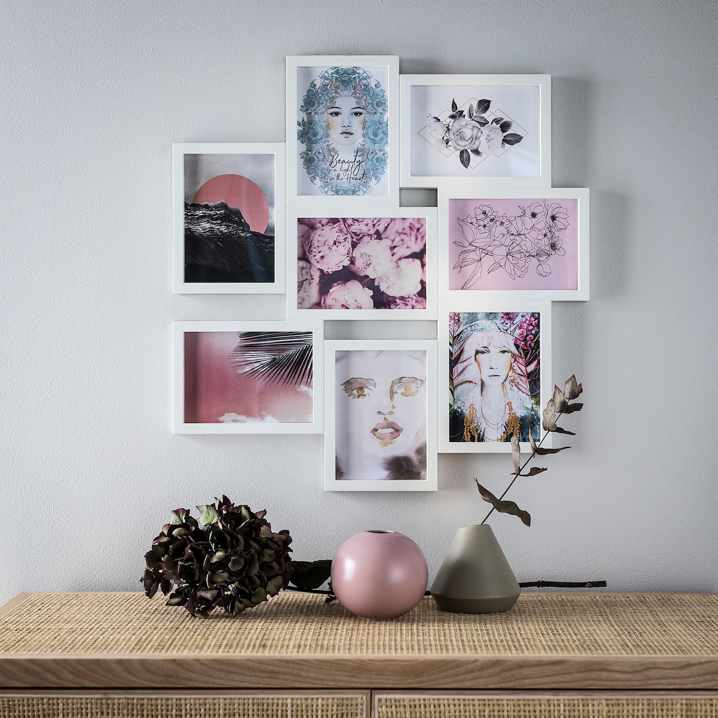 2weeks collage 確認用 VÄXBO collage frame for 8 photos white - IKEA