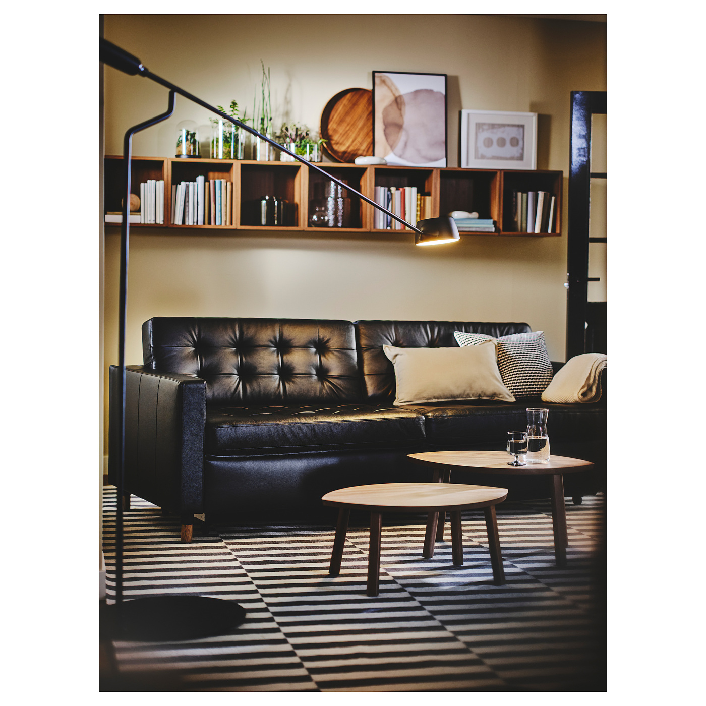 VÅGHÖJD LED floor lamp dimmable black - IKEA