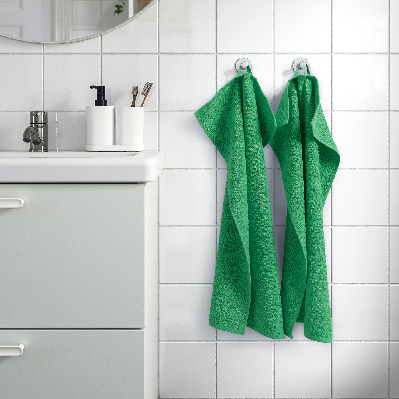 VÅGSJÖN hand towel bright green - IKEA