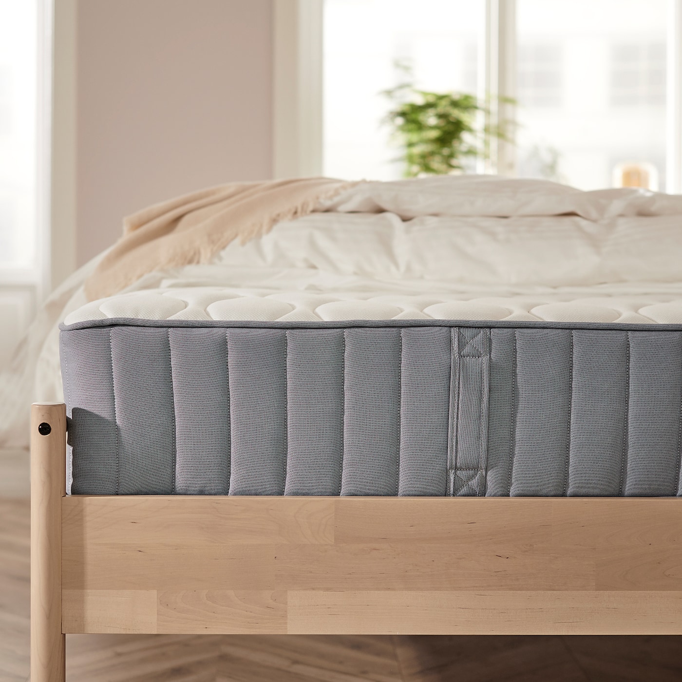 VÅGSTRANDA pocket sprung mattress firm/light blue - IKEA