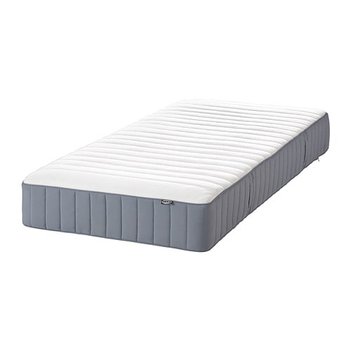 VAGSTRANDA pocket sprung mattress firm light blue IKEA