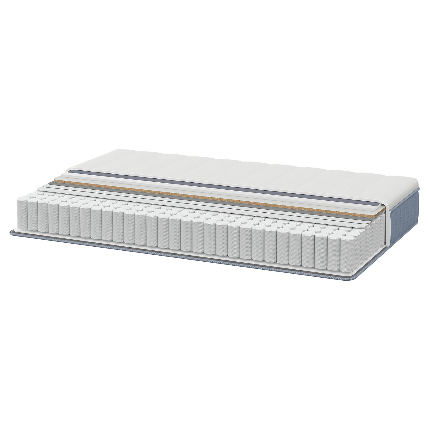 VALLBERGET pocket sprung mattress with coir super firm/light blue