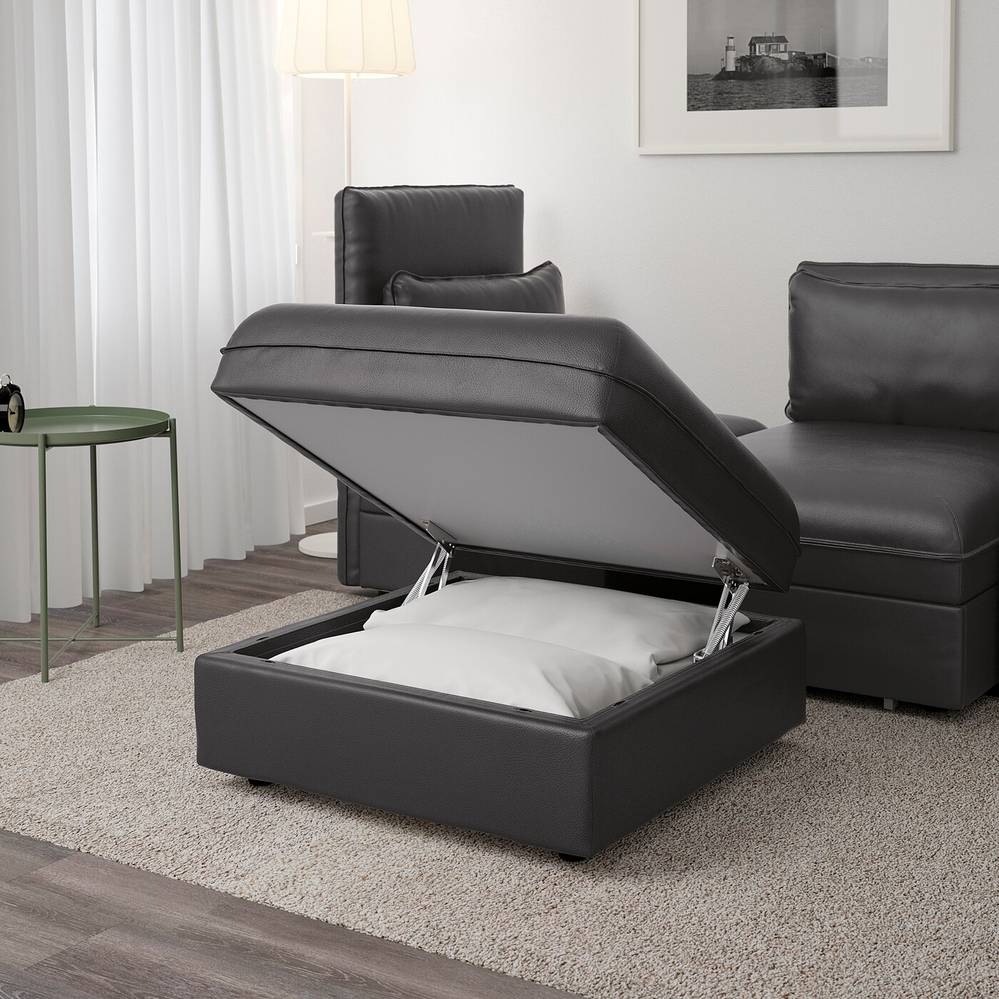 VALLENTUNA seat module with storage Murum black - IKEA