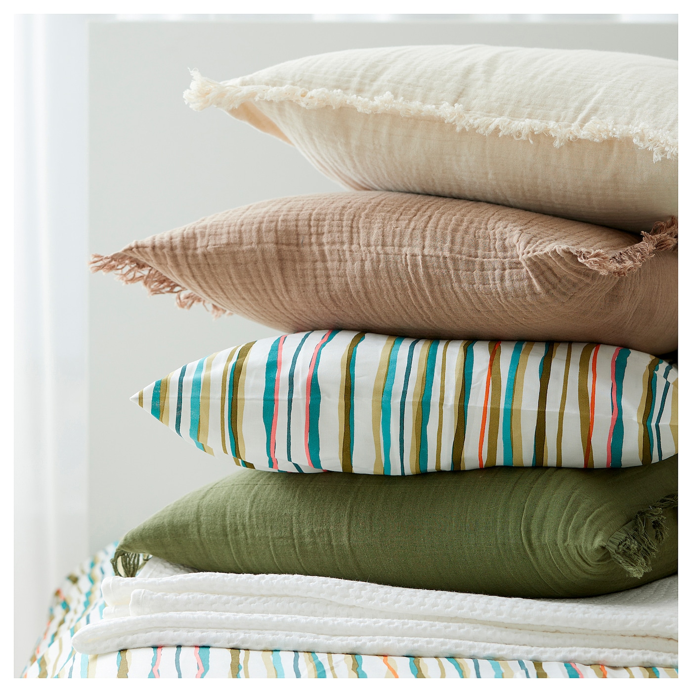 VALLKRASSING cushion cover off-white - IKEA